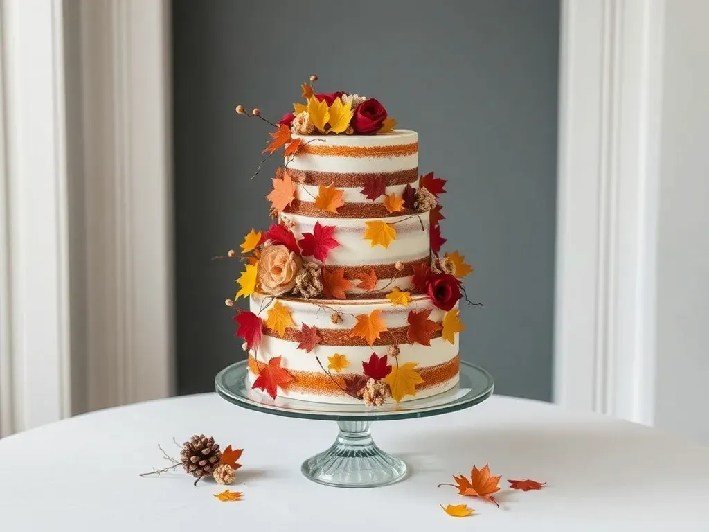 jesienny tort weselny